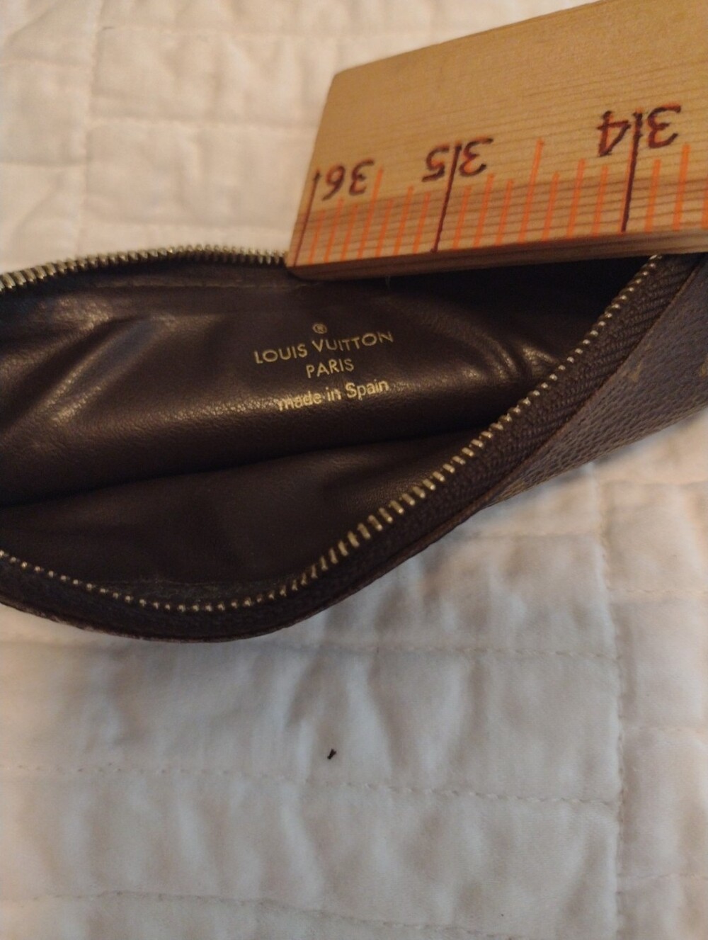 LOUIS VUITTON Felicie Pochette LV Monogram Wallet Insert Zip Coin Made In Spain - Picture 6 of 8